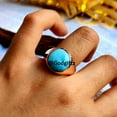 thumbnail image 3 of Handmade Sterling Silver Larimar Ring: Cocktail Gemstone Ring, 3 of 10