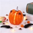 thumbnail image 4 of Cozival Small Realistic Artificial Pumpkin with Vine, Mini Decorative Pumpkin for Fall Home Decor, Thanksgiving ,Table Centerpiece,5x8.5cm, 4 of 7