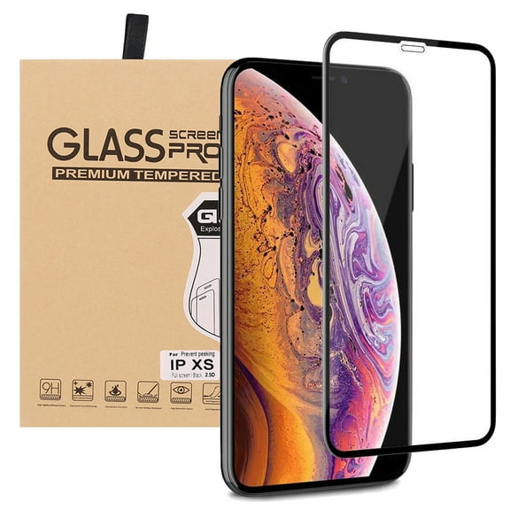 Tempered Glass Anti-Scratch Screen Protector for Apple iPhone Xs with 9H Hardness, Anti-Fingerprint, And Bubble Free Installation