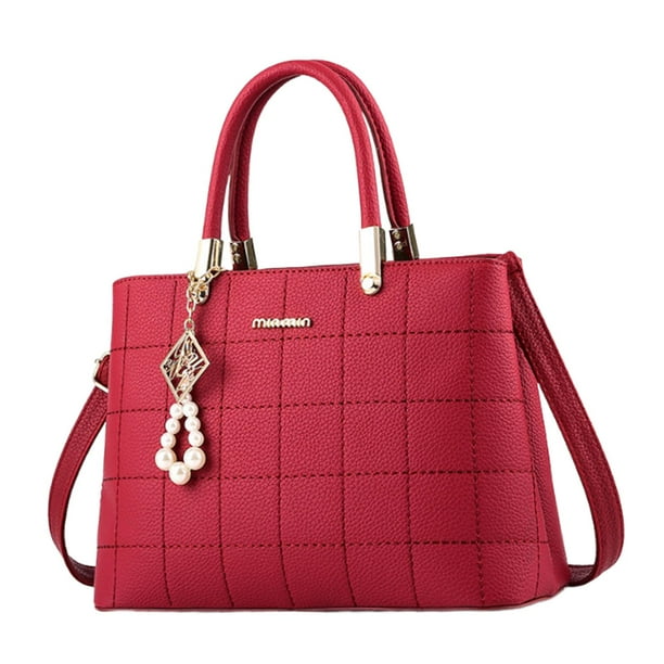 Bolso de hombro para mujer, ideal como regalo de San Valentín o para el Día de la Madre. Rojo