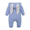 thumbnail image 4 of SNKSDGM Baby Girl Rompers 9-12 Months Long Sleeve Animal Bunny Baby Easter Romper Long Ear Rabbit Hoodie Romper Jumpsuit with Zipper 9-12 Months, 4 of 8