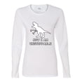 thumbnail image 2 of Wild Bobby, Unstoppable T Rex Funny, Pop Culture, Women Graphic Long Sleeve Tee, White, Small, 2 of 4