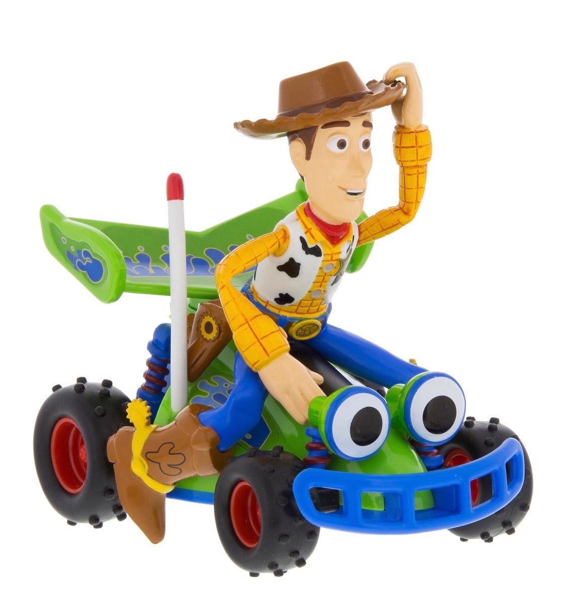 Disney Parks Toy Story Woody Riding RC Pullback Toy Car, 4-Inch Plastic Vehicle for Ages 3+