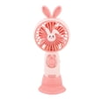 thumbnail image 4 of Ventilador portátil de mano mini ventilador de animales de dibujos animados luz nocturna recargable 400 mAh lindo pequeño ventilador con batería incorporada rosa, 4 of 5