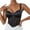 Black, variant on tarylea Corset Tops for Women Wide Strap Slim Fitted Crop Top See-Through Solid Color Camisole Casual Cute Party Clubwear Going out Tops