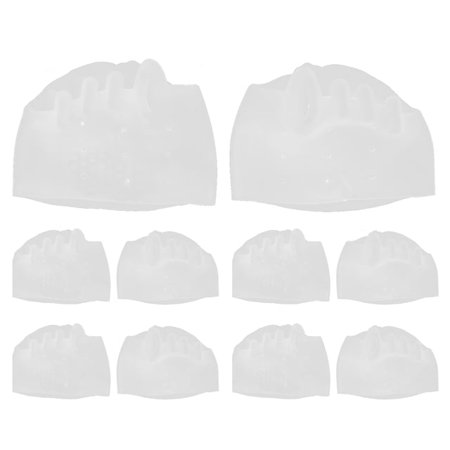 Corrector de juanetes con 5 orificios, corrector de hallux valgus, alta elasticidad, SEBS, enderezador de dedos, transparente