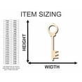 thumbnail image 2 of Unfinished Wood Skeleton Key Shape - Craft - up to 46" DIY 12" / 3/4", 2 of 3