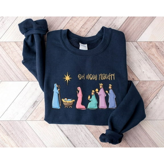 Oh Holy Night Sweatshirt, Jesus Is The Reason For The Season Sweatshirt, Christian Christmas Shirt, Christmas Jesus Shirt, Jesus Christmas