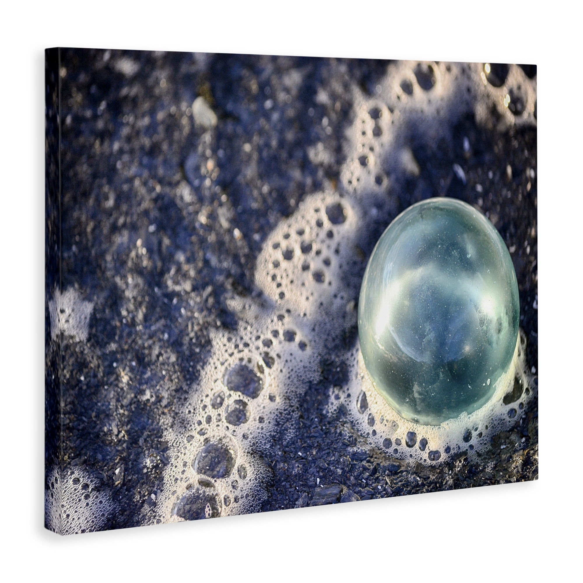 Stupell Industries Beach Foam & Bubble Nautical & Beach Photography Wrapped Canvas Art Print Wall Art, 30 x 24