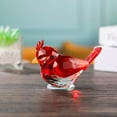 thumbnail image 7 of Great Big Fat Bird with Horns Glass Bird Figurine Handmade Glass Crystal Paper Weight Christmas Birthday Gift Home Table Ornament Decor，Pink, 7 of 7
