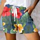 thumbnail image 1 of MKLEKYY Pijama Corto Para Mujer, Pantalones Cortos Deportivos De Cintura Alta Con Cordones Y Bolsillos Estampados Informales Para Mujer, 1 of 3