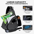 thumbnail image 5 of WATERFLY Unisex Large Capacity Nylon Sling Cross-Body Shoulder Chest Bag,Dark Grey, 5 of 9