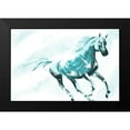 thumbnail image 2 of OnRei 24x17 Black Modern Framed Museum Art Print Titled - Running Horse Paint, 2 of 5