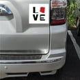 thumbnail image 2 of DistinctInk Custom Bumper Sticker - 3" x 3" Decorative Decal - White Background - Arizona - Love Black & Red, 2 of 2