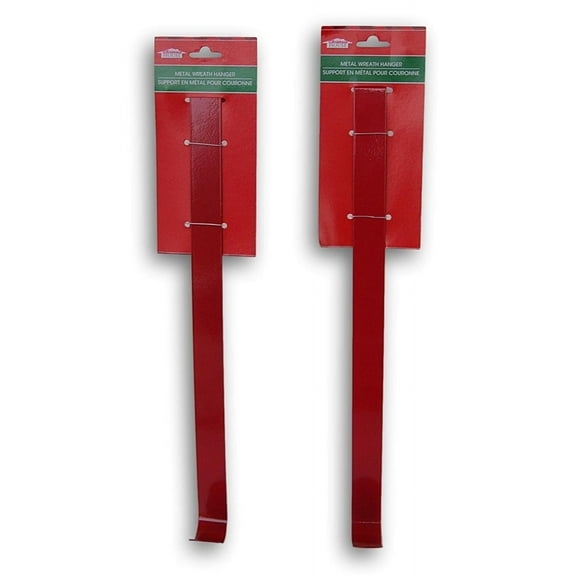 Red Christmas Wreath Over-the-Door Hanging Hook Set - 2 Count