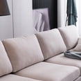 thumbnail image 3 of Royard Oaktree U-Shape Sectional Sofa Modern Modular Sofa Couch with Double Chaises & Metal Legs 4 Seats Indoor Linen Fabric Couch for Living Room, Apartment, Studio, Office,Beige, 3 of 7