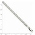 thumbnail image 2 of 925 Sterling Silver Solid Polished Wheat Chain 6mm 24 Inch Lobster Claw Chain Necklace for Women and Men, 2 of 2