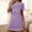 Purple, variant on FDGIU Women Valentine's Day Sleepwear, Plus Size Short Sleeve Nightgown Soft Loose Fit
