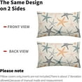thumbnail image 4 of Orange Blue Teal Starfish Lumbar Pillow Covers 12X20 Inch Set of 2 Beach Ocean Coastal Decorative Rectangular Pillow Cases Summer Nautical Cotton Linen Cushion Case Home Decor For Sofa Couch Outdoor, 4 of 6