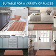 thumbnail image 6 of 2-Piece Bathroom Rug Set, 20" x 32" Plus 17" x 24", Extra Thick Chenille Striped Long Pile Bath Mats, Non-Slip Floor Mat For Bathroom, 6 of 6