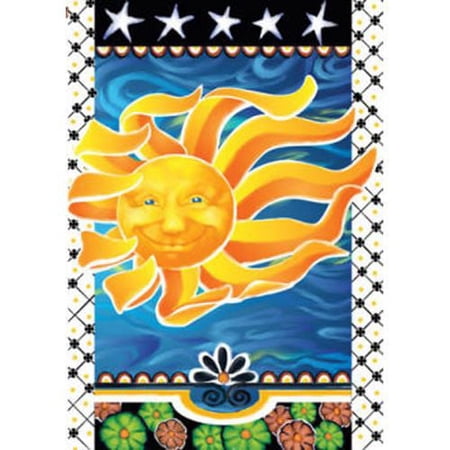 Premier Illuminated Garden Flag - Radiant Sun