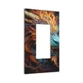 thumbnail image 3 of Fire Dragon Cool Art Light Switch Cover Decorator Single Gang Wall Plate 1-Gang Receptacle Outlet Decor, 3 of 7