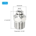 thumbnail image 2 of Conector de empuje Uxcell, acero inoxidable 304 macho recto 5/32" OD x 1/4" rosca NPT 4 Pcs, 2 of 6