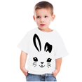thumbnail image 5 of Lilgiuy Boys Girls Easter Shirts Kids Bunny T-Shirt Cute Rabbit Print Shirt Toddler Easter Graphic Tee for Beach Holiday Vacation Travel Birthday(White,3-4 Years), 5 of 5