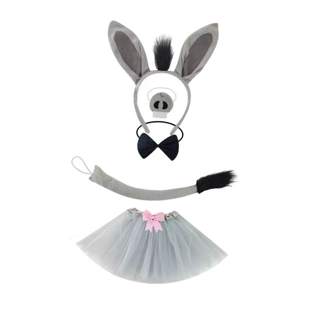Conjunto de disfraz de , accesorios de animales de dibujos animados para festivales, disfraces y presentaciones en escenario. con falda de tul