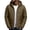 Khaki, variant on Turilly Men's Solid Color Hooded Jackets Winter Warm Cotton Padded Jacket for Men