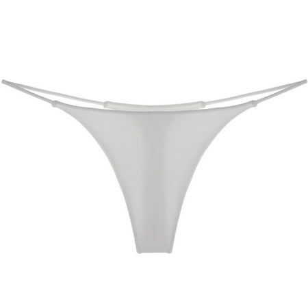 

UoCefik Low Rise 特性 G String Thongs for Women T Back Panties Low Rise Thong Underwear White L