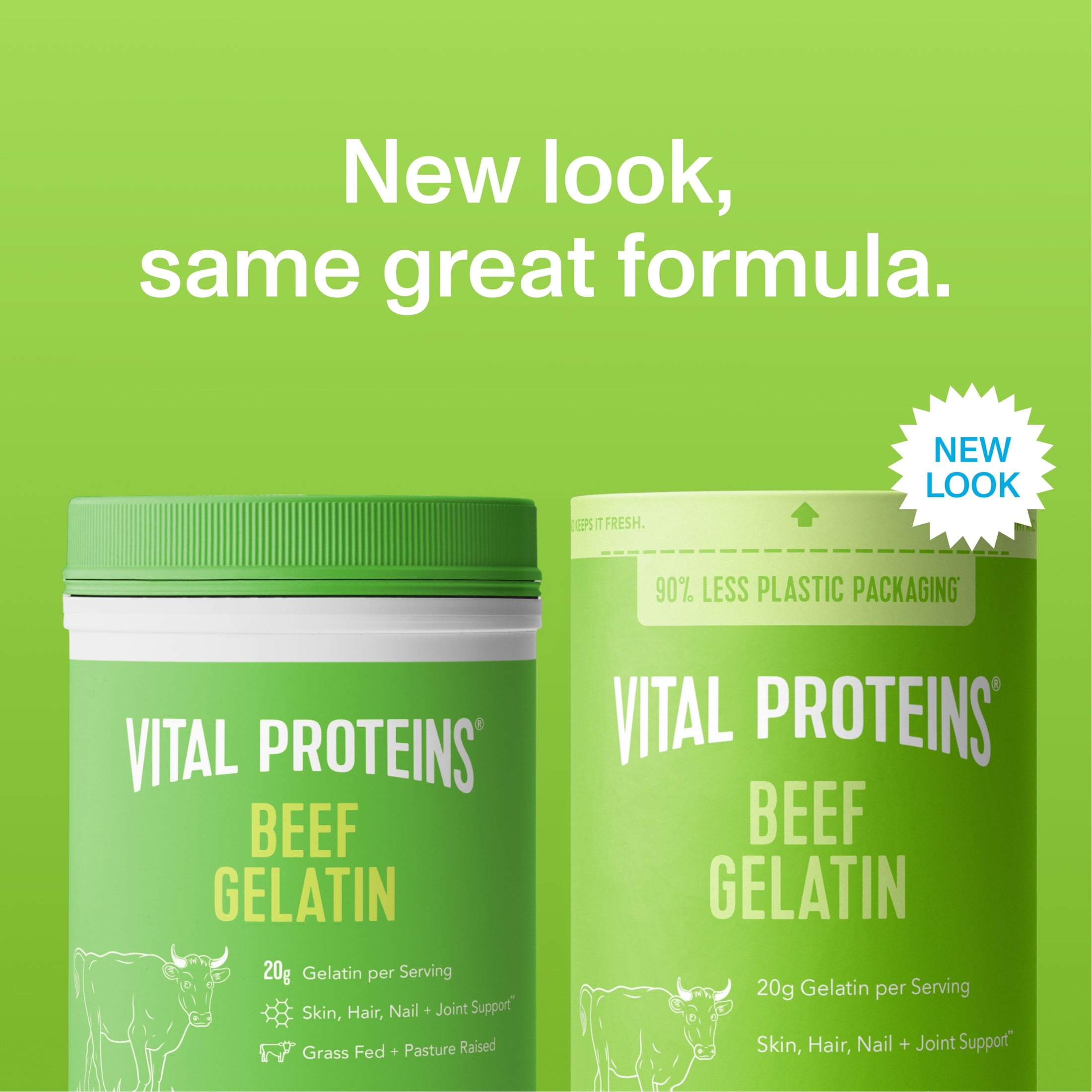 Vital Proteins Beef Gelatin Powder; Hair, Skin and Joint Support, Unflavored 16.4 oz