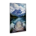 thumbnail image 2 of Stupell Industries Farmhouse Weathered Dock on Mountain Lake Canvas Art, 30 x 45, by Petals Prints Design, 2 of 8