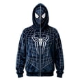 thumbnail image 2 of Boys Hoodies Men Cosplay Hero Hoodie Full Zip Mask Face Graphic Outerwear Perfect for Halloween Theme Party, 2 of 4