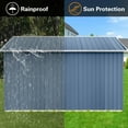 thumbnail image 2 of 10x12 FT Outdoor Storage Shed, Metal garden sheds with Shutter Vents Floor, Tool House for Storing Bicycles, Lawnmowers, Barbeques, Blue, 2 of 6