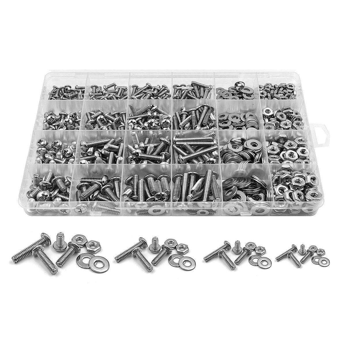 700 Pcs Nuts and Bolts Assortment Kit with Case,Stainless Steel Screw