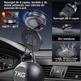 thumbnail image 4 of Soporte magnético para teléfono con succión al vacío, plegable y retráctil, con ventosa y manos libres para automóvil/gimnasio/espejo/superficie lisa, compatible con iPhone, 4 of 9
