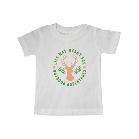

Inktastic Vintage Life was Meant For Outdoor Adventures with Deer Gift Baby Boy or Baby Girl T-Shirt
