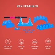 PSO-Everything Manual Psoas Release Tool, Back Massager Bundle, Neck and Mini Massager Tool Set, Ocean Blue