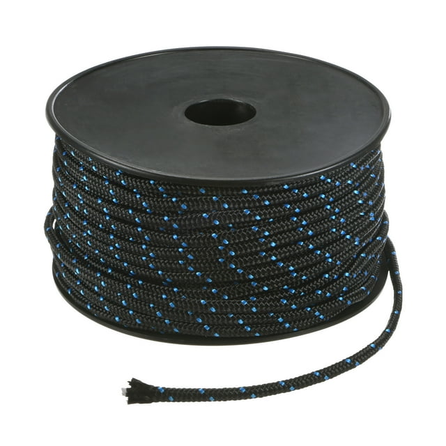 Cuerda de arranque de retroceso Uxcell 5mm 50m Cuerda de nylon para motosierra Negro Azul