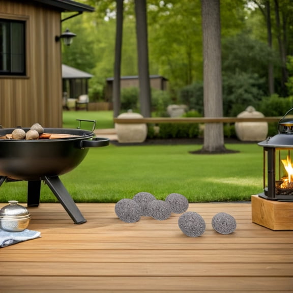 Raindrops Natural Volcanic Fire Stones for Fireplace and Fire Pit, Reusable Landscaping Rocks for Outdoor and Indoor Use