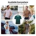 thumbnail image 5 of Haiem Dark teal green Pattern Mens Polo Shirts Quick Dry Short Sleeve Golf T Shirt Performance Moisture Wicking Casual Workout-3X-Large, 5 of 6
