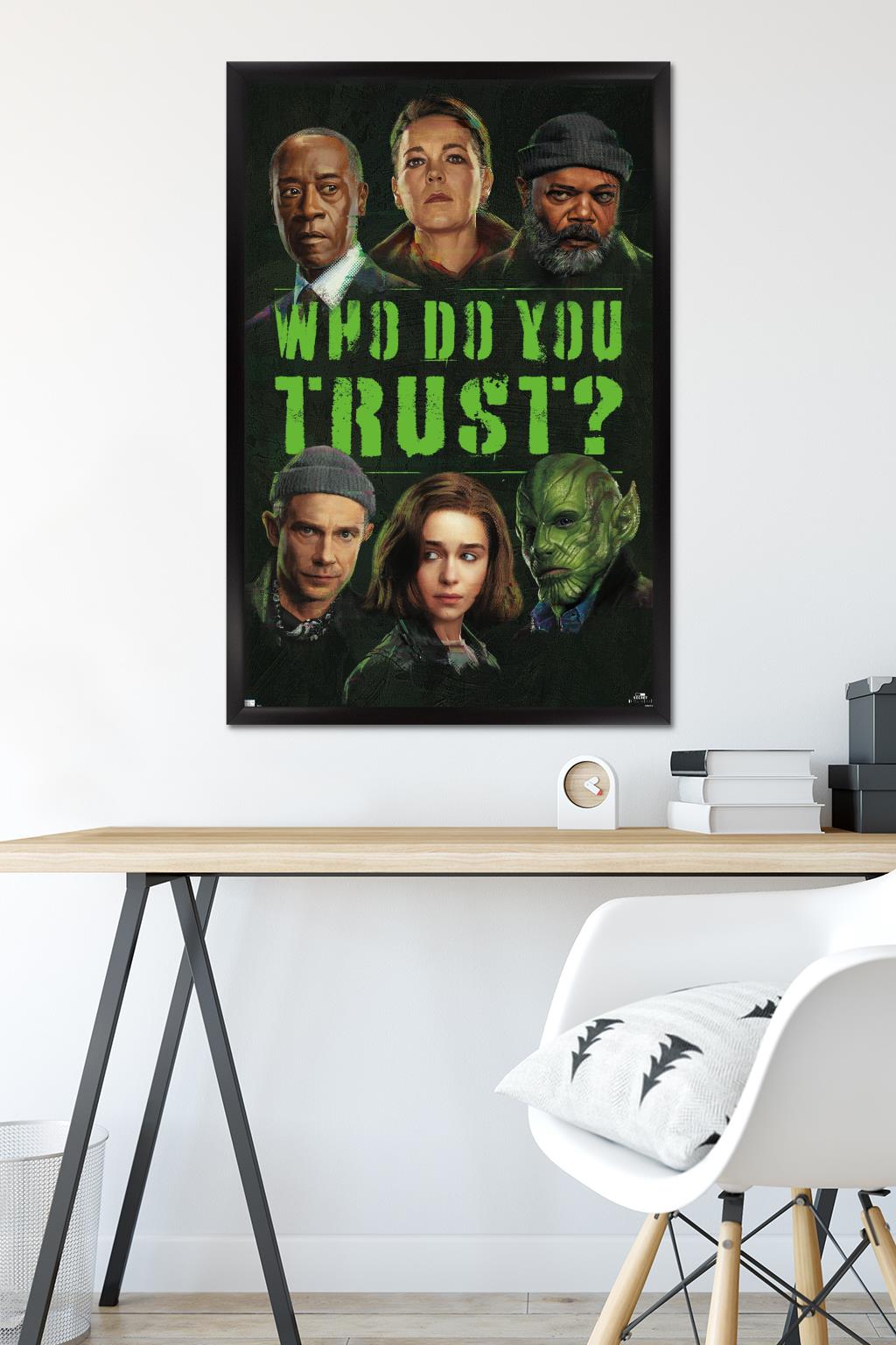 Marvel Secret Invasion - Who Do You Trust Grid Wall Poster, 22.375" x 34" Framed