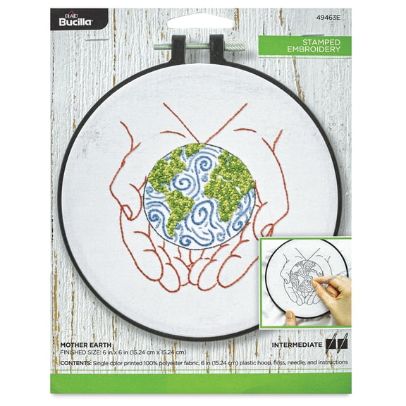 Bucilla Stamped Embroidery Kit - Mother Earth