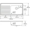 thumbnail image 2 of 43X22 4H 1B SR SS SINK *LUSTER, 2 of 2