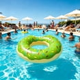 thumbnail image 2 of Thick Donut Shaped Inflatable Water Float Tube, Bite Style Pool Swimming Ring, Summer Floating Gear for Teens AdultsBackyard Pool, Lake Beach And Outdoor Water Party Layout, 2 of 6