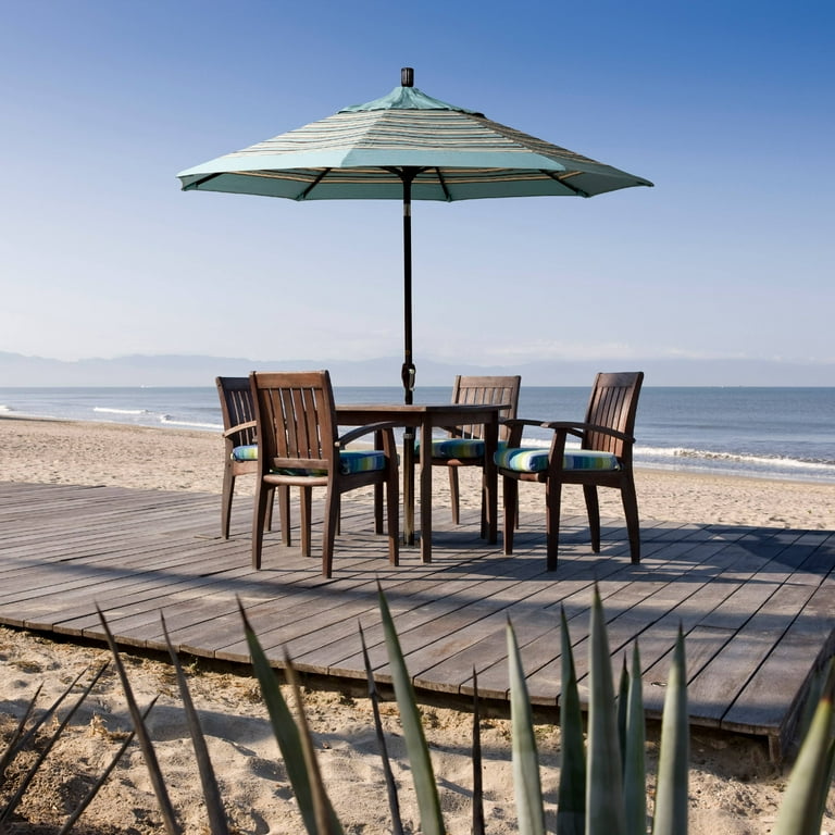 california umbrella 9' patio umbrella Round Aluminum Market Umbrella, Crank Lift, Collar Tilt, White Pole, Terrace Adobe Olefin : Umbrellas : Patio, Lawn & Garden California Umbrella California Umbrella 9' Rd Golden