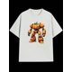 thumbnail image 1 of Boys Halloween Pumpkin Robot Graphic T-Shirt, Black Simple and Casual Style Halloween Shirts With Pumpkin Robot, Girls/Boys Fall Clothes, Round Neck Short Sleeve T-Shirt, 1 of 6