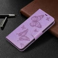 thumbnail image 5 of Dteck Case for Samsung Galaxy S22 5G, [Kickstand][Wrist Strap][Card Holder Slots] Butterfly Floral Embossed PU Leather Flip Cover for Samsung Galaxy S22 5G - Violet, 5 of 5