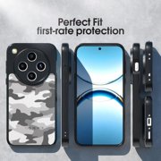 ( with wrist strap)IBMRS for Oppo Find X8 Phone Case,Non-Yellowing Shockproof Phone Cover, Anti-Scratch Clear Back camo